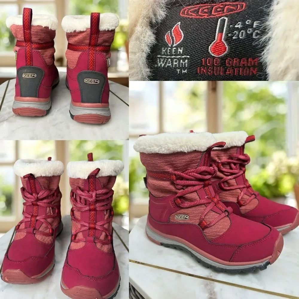 🔥 KEEN || Winter Snow Insulated Terradora Apres Fur Lined Hiking Boot Size 5